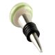 Pea Green Striped Ceramic Wine Stopper